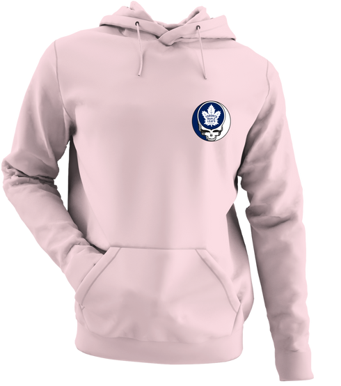 Toronto Maple Leafs - Premium Grateful Dead Left Chest Hoodie - Light Pink