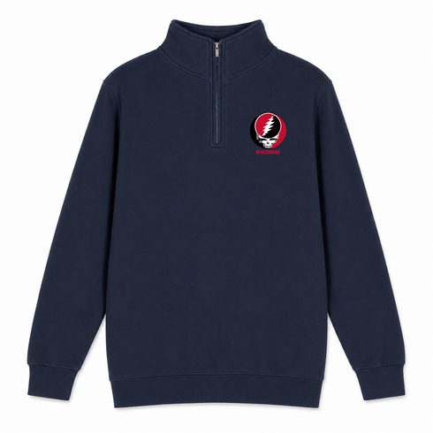 University of Wisconsin - Premium Grateful Dead Quarter-Zip Pullover - Navy - 3