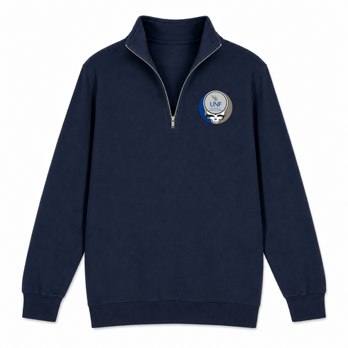 University of North Florida - Premium Grateful Dead Quarter-Zip Pullover - Navy - 4