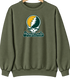 Sacramento Baseball Stealie Grateful Dead Crewneck — Sacramento Athletics — Military Green
