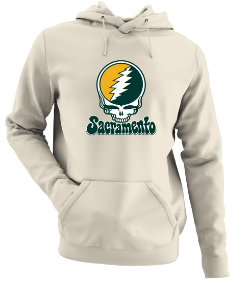 Sacramento Baseball Stealie Grateful Dead Hoodie — Sacramento Athletics — Sand