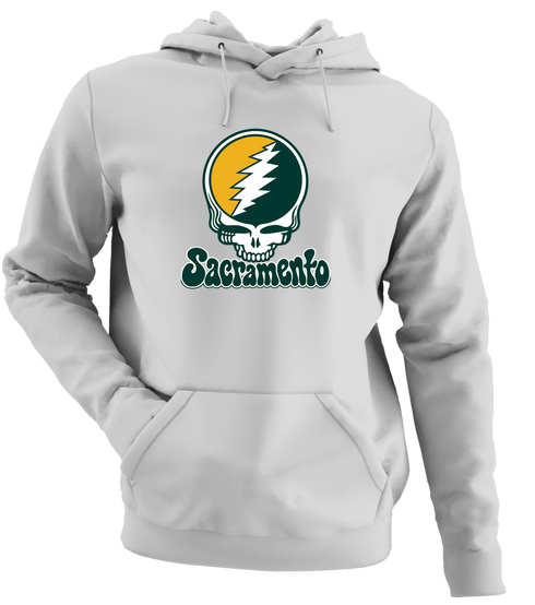 Sacramento Baseball Stealie Grateful Dead Hoodie — Sacramento Athletics — Sport Grey