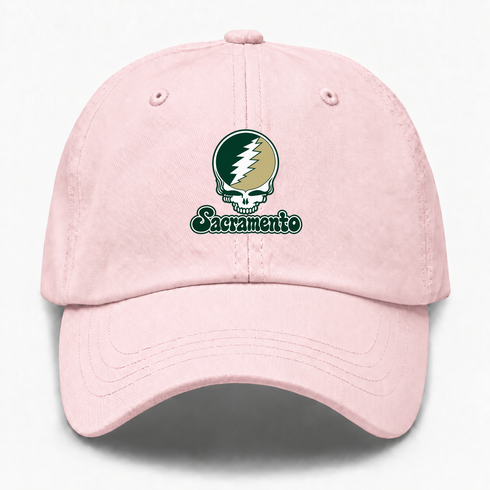 Sacramento Stealie Premium Unisex Dad Hat — Design: Sacramento State — Pink