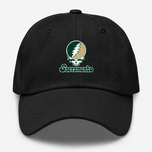 Sacramento Stealie Premium Unisex Dad Hat — Design: Sacramento State — Black