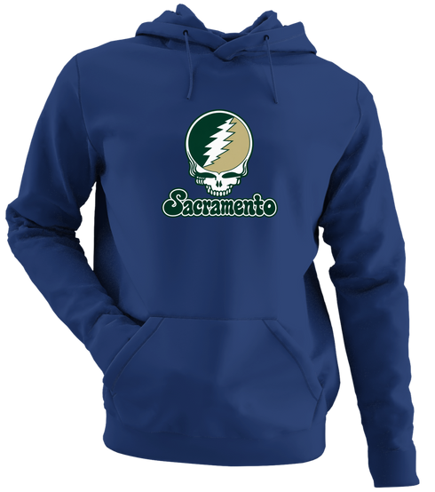 Sacramento Stealie Premium Unisex Hoodie — Design: Sacramento State — Navy