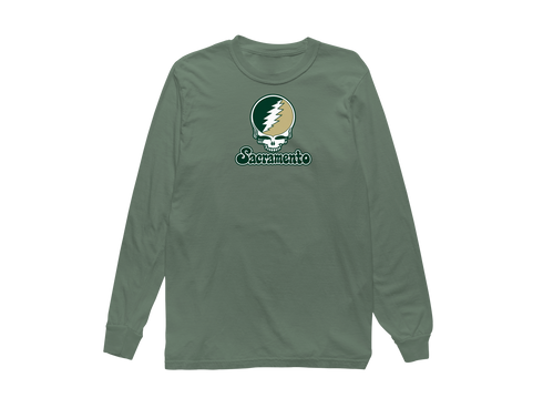 Sacramento Stealie Premium Unisex Long-Sleeve — Design: Sacramento State — Light Green
