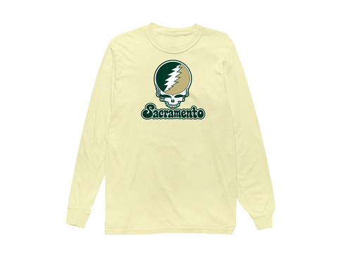 Sacramento Stealie Premium Unisex Long-Sleeve — Design: Sacramento State — Butter