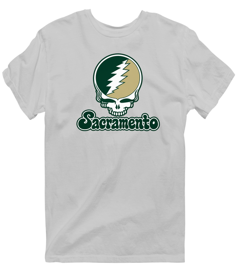 Sacramento Stealie Premium Unisex T-Shirt — Design: Sacramento State — Sport Grey