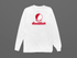 Sacred Heart Stealie Premium Unisex Long-Sleeve — Design: Sacred Heart University — White