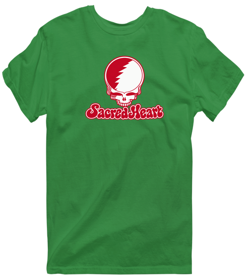 Sacred Heart Stealie Premium Unisex T-Shirt — Design: Sacred Heart University — Irish Green