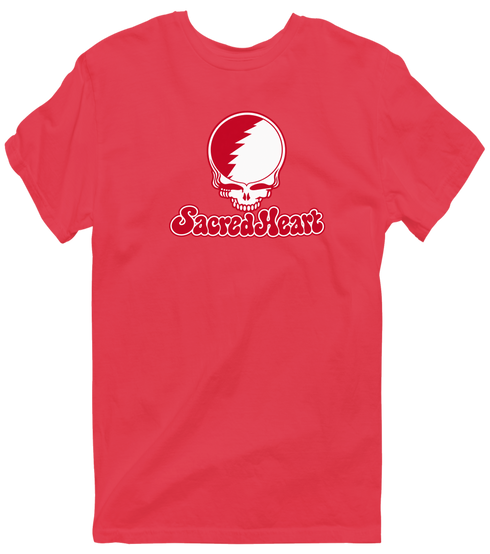 Sacred Heart Stealie Premium Unisex T-Shirt — Design: Sacred Heart University — Heather Red