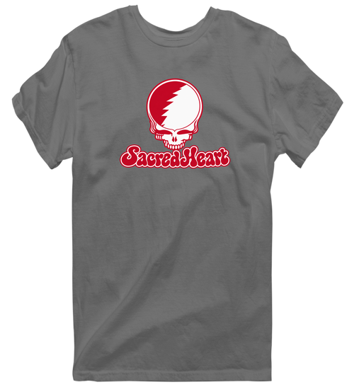Sacred Heart Stealie Premium Unisex T-Shirt — Design: Sacred Heart University — Charcoal