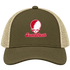 Sacred Heart Stealie Premium Unisex Trucker Cap — Design: Sacred Heart University — Moss/Khaki