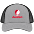 Sacred Heart Stealie Premium Unisex Trucker Cap — Design: Sacred Heart University — Heather Grey/Black