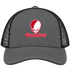 Sacred Heart Stealie Premium Unisex Trucker Cap — Design: Sacred Heart University — Charcoal/Black
