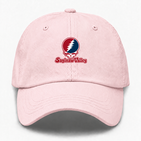 Saginaw Valley Stealie Premium Unisex Dad Hat — Design: Saginaw Valley State University — Pink