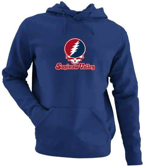 Saginaw Valley Stealie Premium Unisex Hoodie — Design: Saginaw Valley State University — Navy