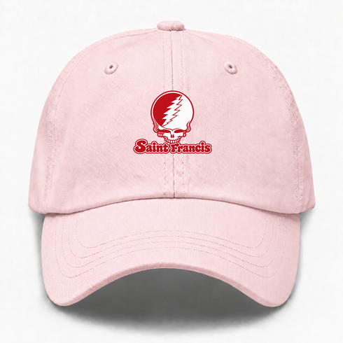 Saint Francis Stealie Premium Unisex Dad Hat — Design: Saint Francis University — Pink