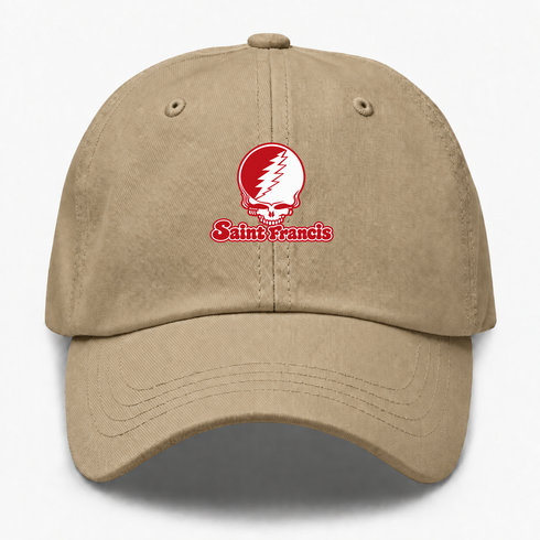 Saint Francis Stealie Premium Unisex Dad Hat — Design: Saint Francis University — Khaki