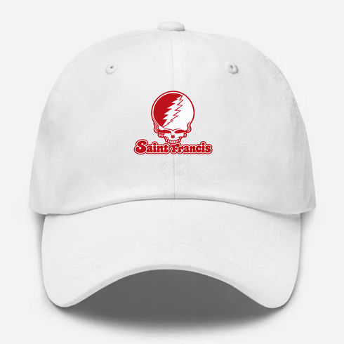 Saint Francis Stealie Premium Unisex Dad Hat — Design: Saint Francis University — White