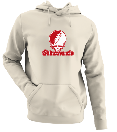 Saint Francis Stealie Premium Unisex Hoodie — Design: Saint Francis University — Sand