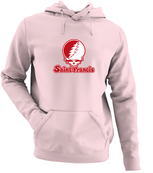 Saint Francis Stealie Premium Unisex Hoodie — Design: Saint Francis University — Light Pink