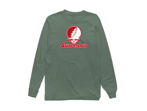 Saint Francis Stealie Premium Unisex Long-Sleeve — Design: Saint Francis University — Light Green