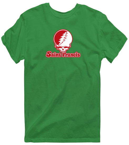 Saint Francis Stealie Premium Unisex T-Shirt — Design: Saint Francis University — Irish Green