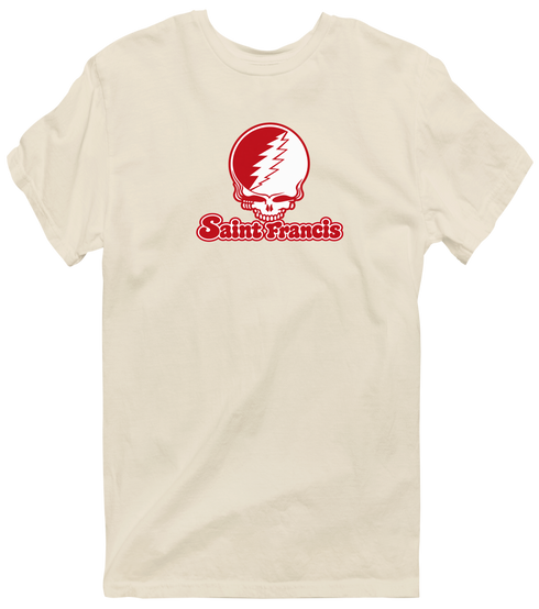 Saint Francis Stealie Premium Unisex T-Shirt — Design: Saint Francis University — Sand
