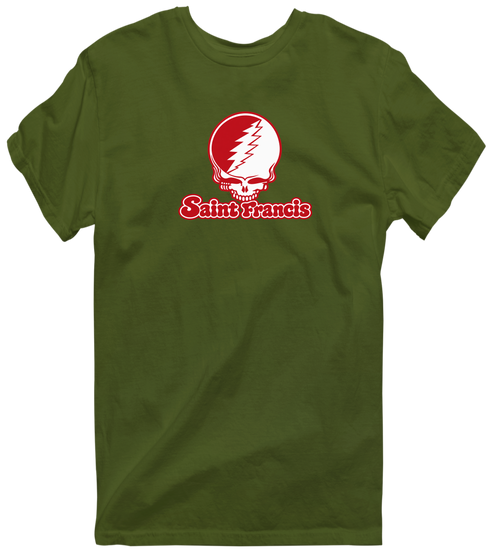 Saint Francis Stealie Premium Unisex T-Shirt — Design: Saint Francis University — Military Green