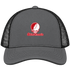 Saint Francis Stealie Premium Unisex Trucker Cap — Design: Saint Francis University — Charcoal/Black