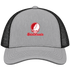 Saint Francis Stealie Premium Unisex Trucker Cap — Design: Saint Francis University — Heather Grey/Black