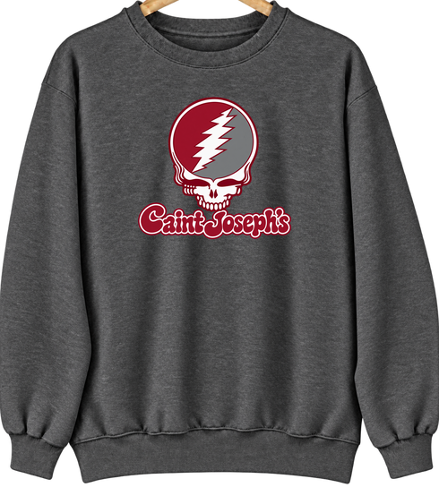 Saint Joseph’s Stealie Premium Unisex Crewneck — Design: Saint Joseph’s University — Dark Heather