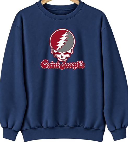 Saint Joseph’s Stealie Premium Unisex Crewneck — Design: Saint Joseph’s University — Navy