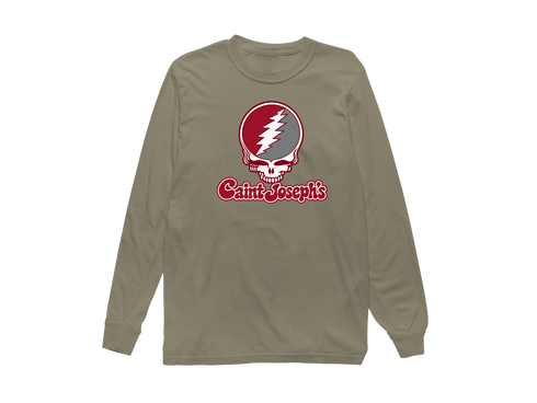 Saint Joseph’s Stealie Premium Unisex Long-Sleeve — Design: Saint Joseph’s University — Sandstone