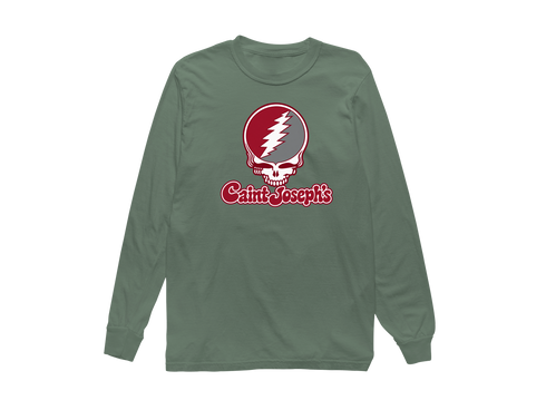 Saint Joseph’s Stealie Premium Unisex Long-Sleeve — Design: Saint Joseph’s University — Light Green