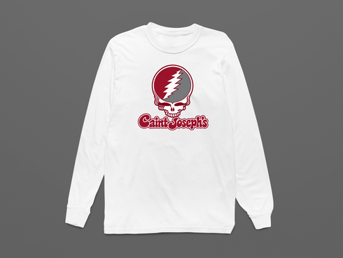 Saint Joseph’s Stealie Premium Unisex Long-Sleeve — Design: Saint Joseph’s University — White