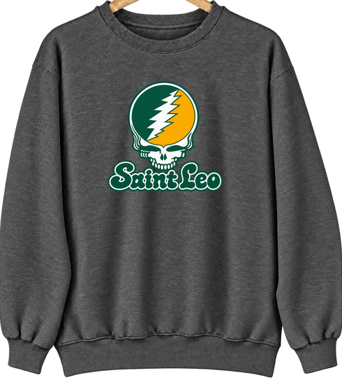 Saint Leo Stealie Premium Unisex Crewneck — Design: Saint Leo University — Dark Heather