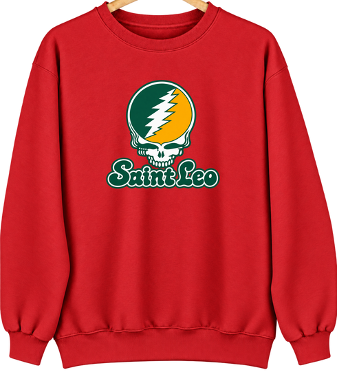 Saint Leo Stealie Premium Unisex Crewneck — Design: Saint Leo University — Red