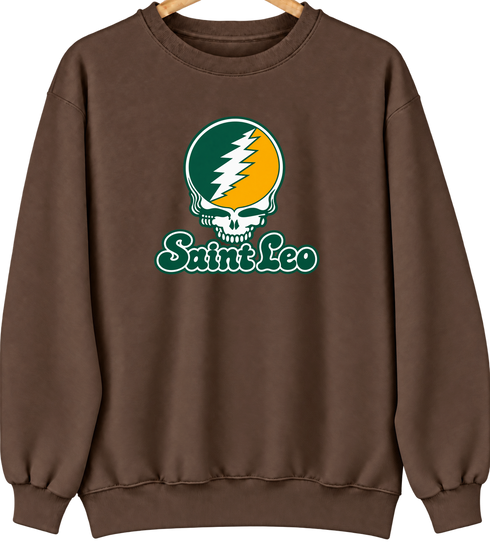 Saint Leo Stealie Premium Unisex Crewneck — Design: Saint Leo University — Brown
