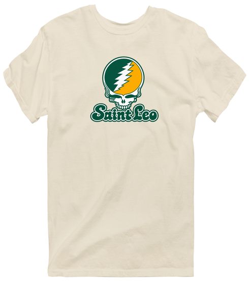 Saint Leo Stealie Premium Unisex T-Shirt — Design: Saint Leo University — Sand