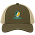 Saint Leo Stealie Premium Unisex Trucker Cap — Design: Saint Leo University — Moss/Khaki