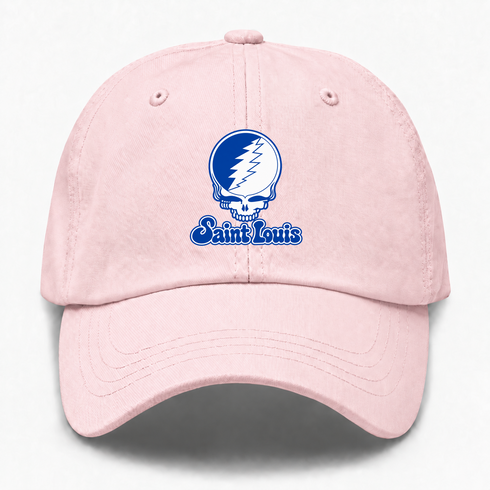 Saint Louis Stealie Premium Unisex Dad Hat — Design: Saint Louis University — Pink