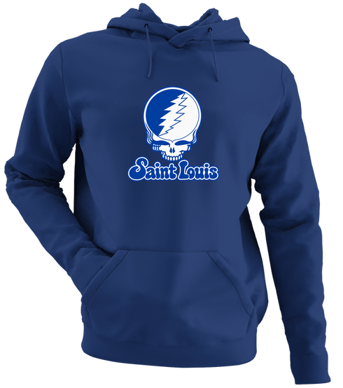 Saint Louis Stealie Premium Unisex Hoodie — Design: Saint Louis University — Navy