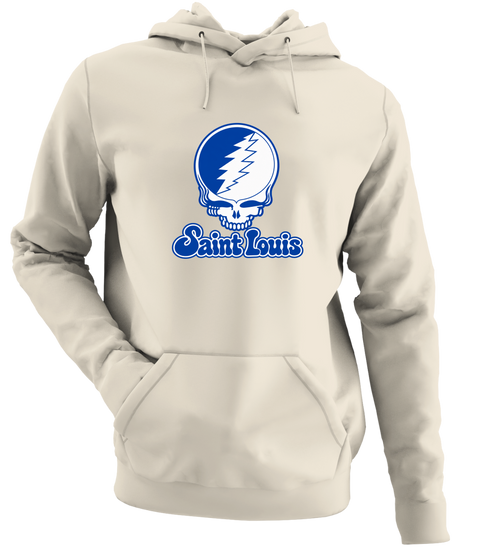 Saint Louis Stealie Premium Unisex Hoodie — Design: Saint Louis University — Sand