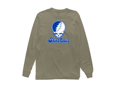 Saint Louis Stealie Premium Unisex Long-Sleeve — Design: Saint Louis University — Sandstone