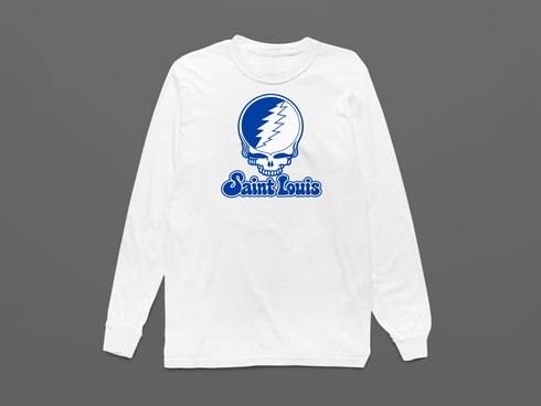 Saint Louis Stealie Premium Unisex Long-Sleeve — Design: Saint Louis University — White