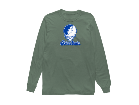 Saint Louis Stealie Premium Unisex Long-Sleeve — Design: Saint Louis University — Light Green