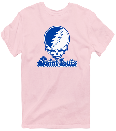 Saint Louis Stealie Premium Unisex T-Shirt — Design: Saint Louis University — Light Pink