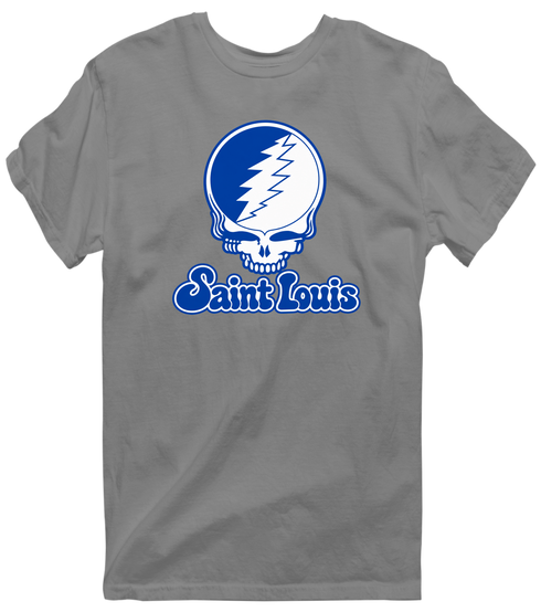 Saint Louis Stealie Premium Unisex T-Shirt — Design: Saint Louis University — Dark Heather
